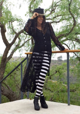 Rita Black Lace Duster